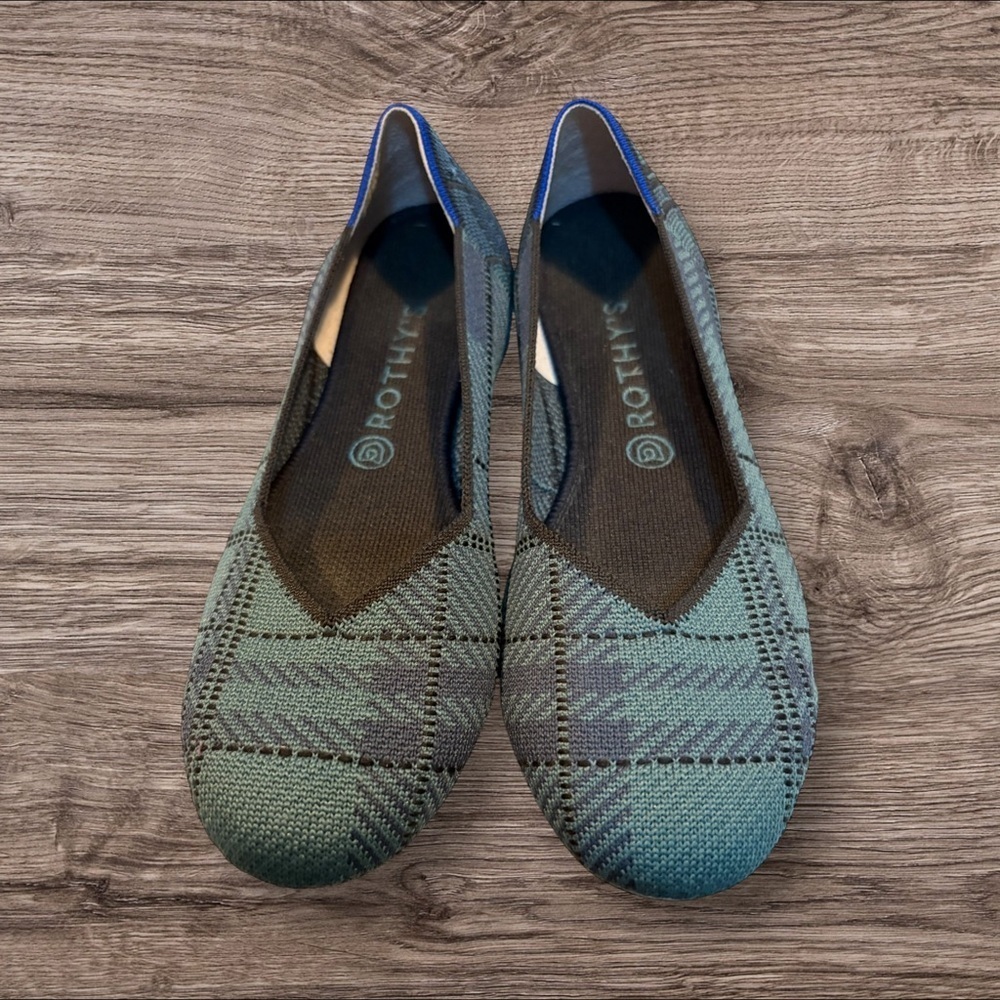 Rothy's Pine Plaid Tartan Flats